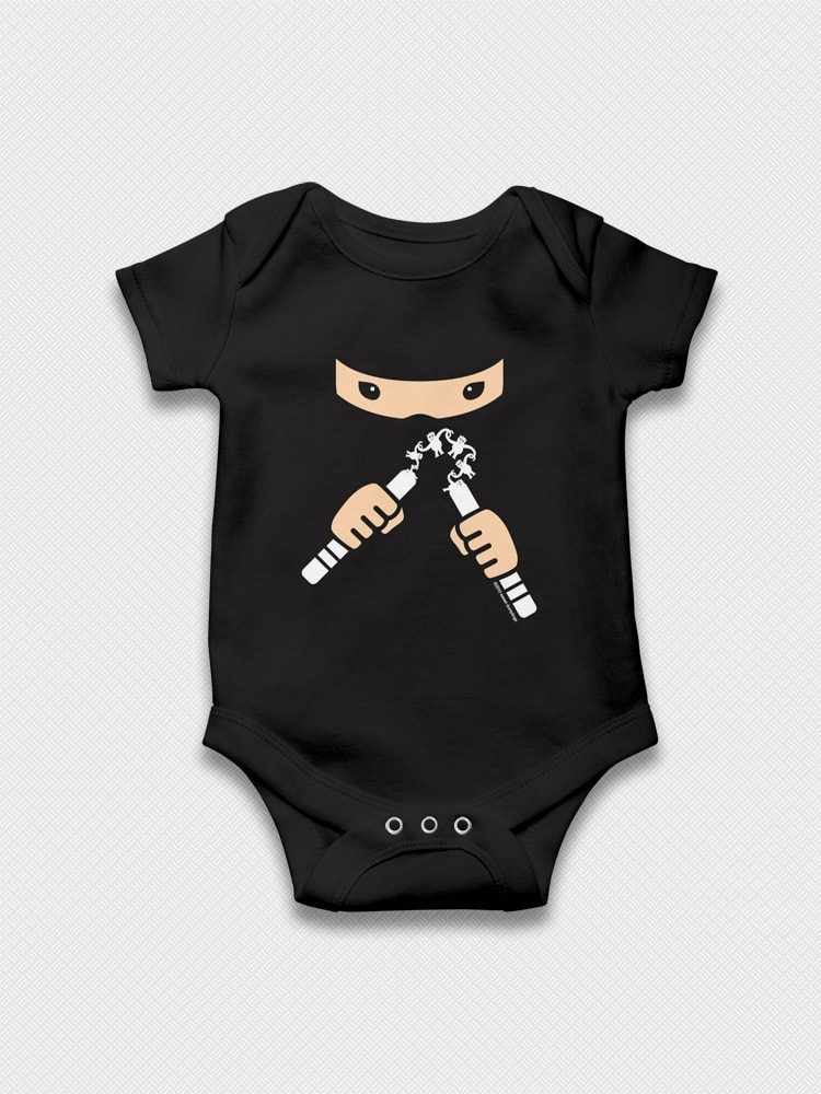 Black Funchucks Ninja 3 ONESIE FUNCHUCKS