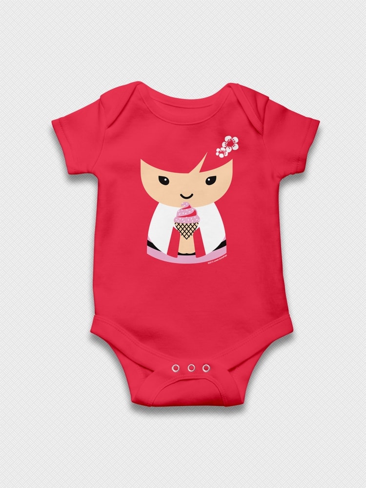 Ice Cream Lover – Cute Kawaii Character Art 3 ONESIE ICECREAM