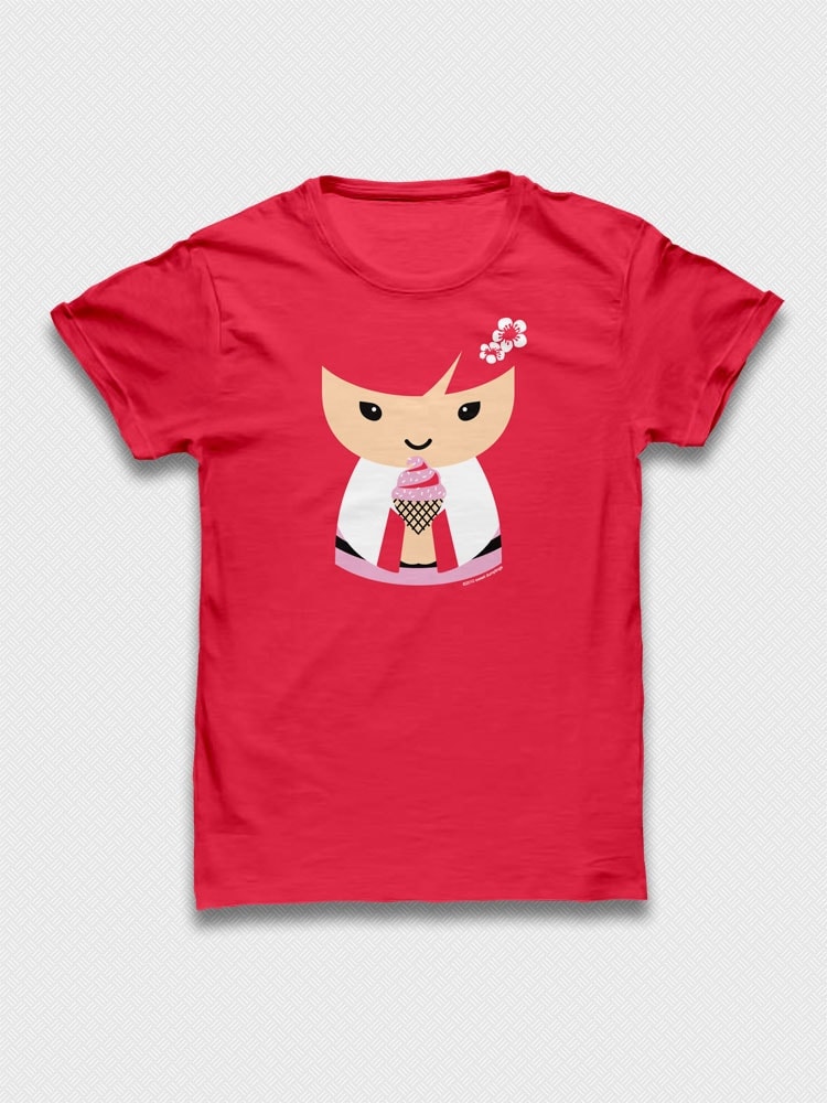 Ice Cream Lover – Cute Kawaii Character Art 2 TSHIRT ICE CREAM